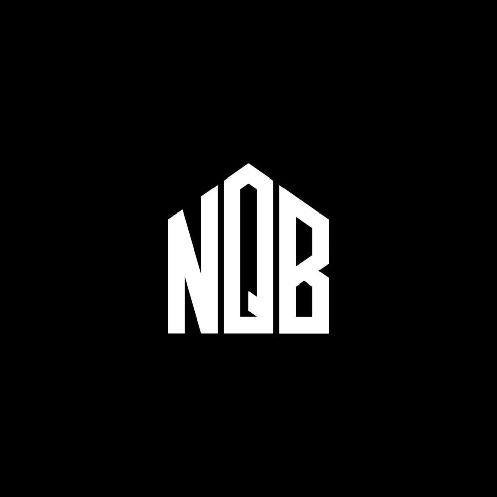 nqb letter design.nqb letter logo design sobre fondo negro. concepto de logotipo de letra de iniciales creativas nqb. nqb letter design.nqb letter logo design sobre fondo negro. norte vector