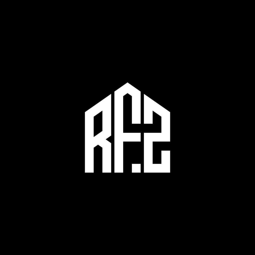 RFZ letter logo design on BLACK background. RFZ creative initials letter logo concept. RFZ letter design. vector