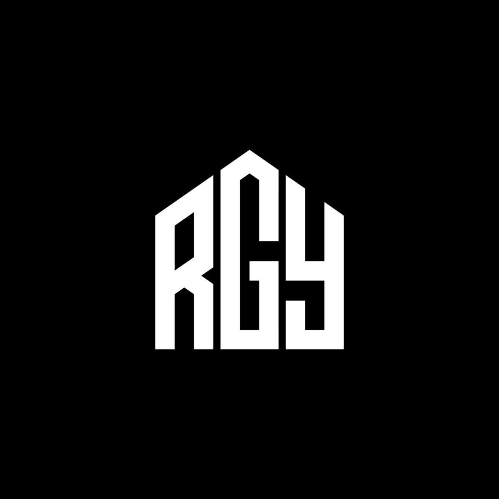 RGY letter logo design on BLACK background. RGY creative initials letter logo concept. RGY letter design. vector