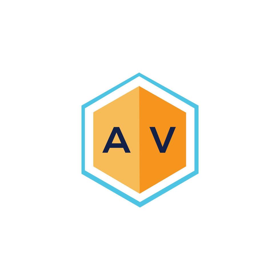 diseño de logotipo de letra av sobre fondo blanco. concepto de logotipo de letra de iniciales creativas av. diseño de letras av. vector