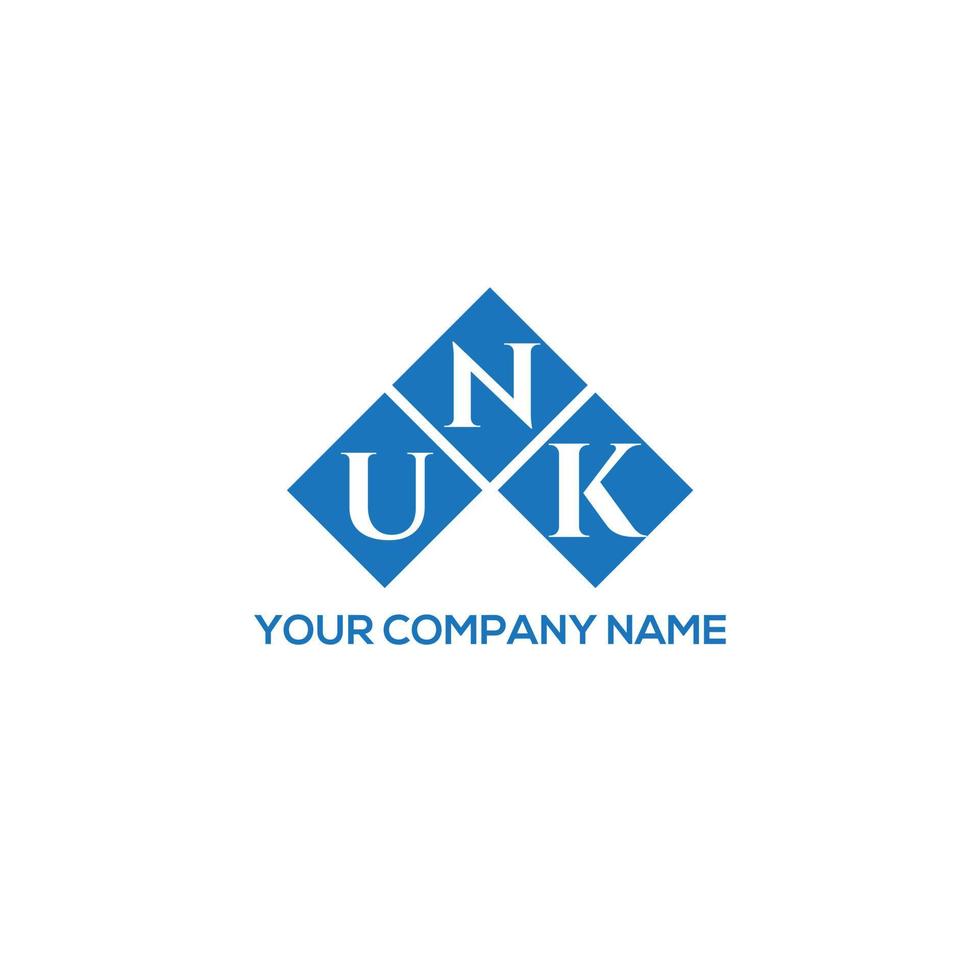 diseño de logotipo de letra unk sobre fondo blanco. concepto de logotipo de letra de iniciales creativas unk. diseño de letras desconocidas. vector