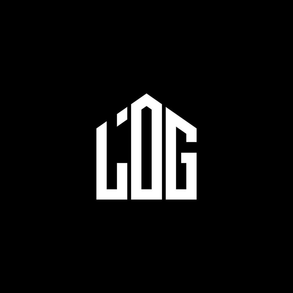 LOG letter design.LOG letter logo design on BLACK background. LOG creative initials letter logo concept. LOG letter design.LOG letter logo design on BLACK background. L vector