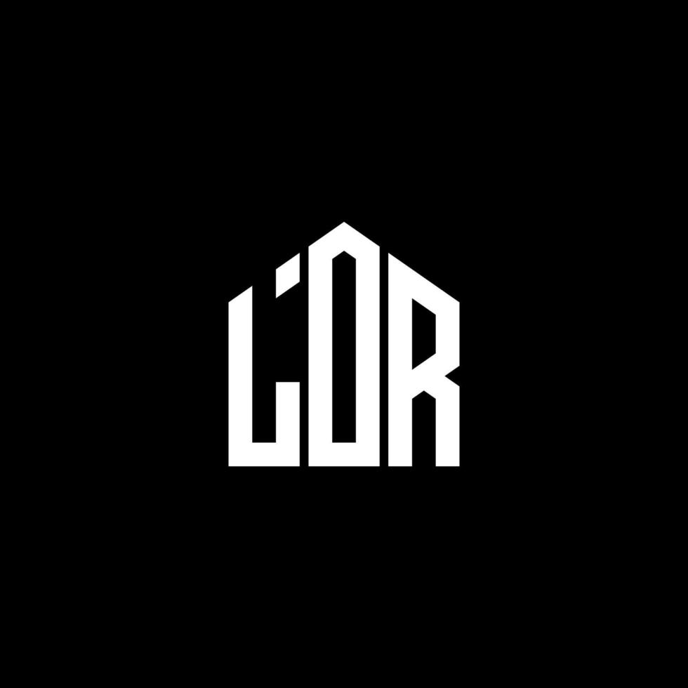 diseño del logotipo de la letra lor sobre fondo negro. lor creative iniciales carta logo concepto. lor diseño de letras. vector