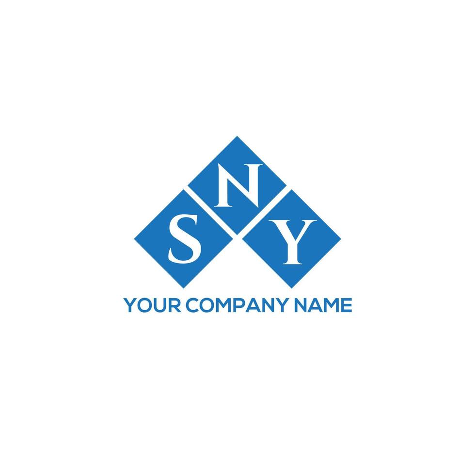 diseño de logotipo de letra sny sobre fondo blanco. concepto de logotipo de letra de iniciales creativas sny. diseño de letra sny. vector