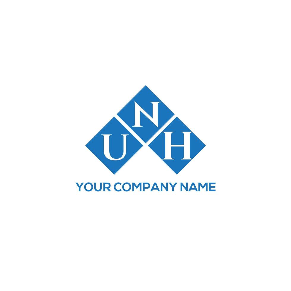 UNH letter logo design on WHITE background. UNH creative initials letter logo concept. UNH letter design. vector