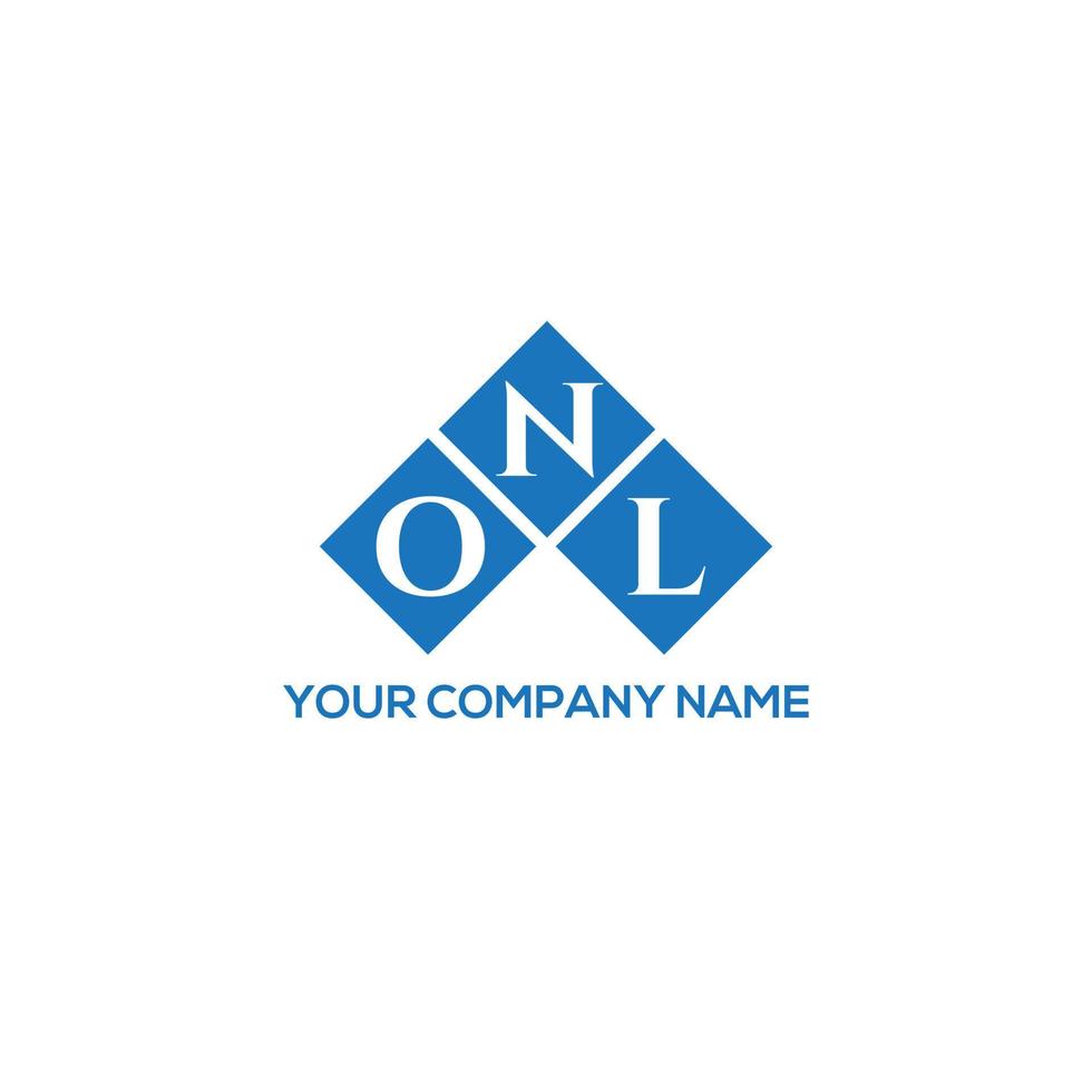 ONL letter logo design on WHITE background. ONL creative initials letter logo concept. ONL letter design. vector