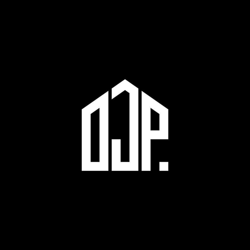 OJP letter design.OJP letter logo design on BLACK background. OJP creative initials letter logo concept. OJP letter design.OJP letter logo design on BLACK background. O vector