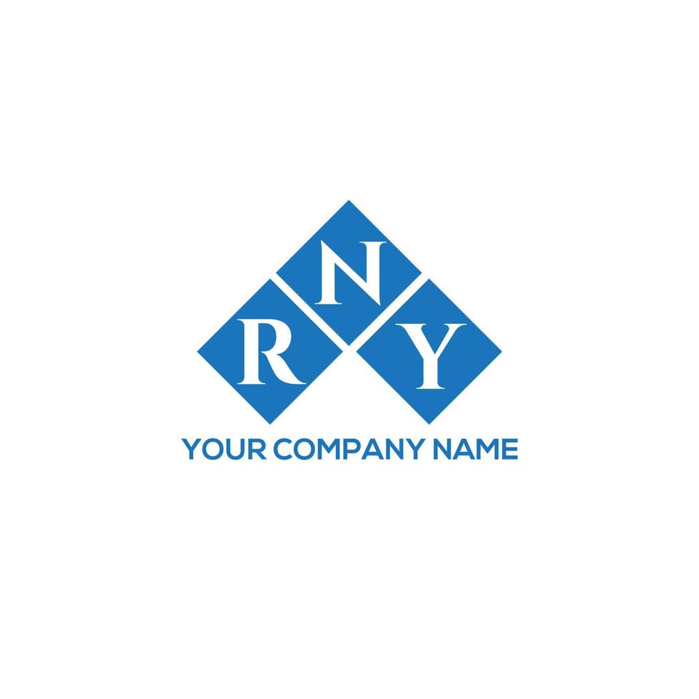 RNY letter logo design on WHITE background. RNY creative initials letter logo concept. RNY letter design. vector