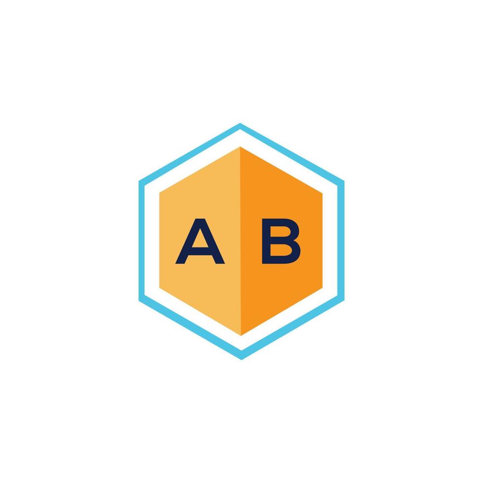 diseño de logotipo de letra ab sobre fondo blanco. concepto de logotipo de letra de iniciales creativas ab. diseño de letras ab. vector