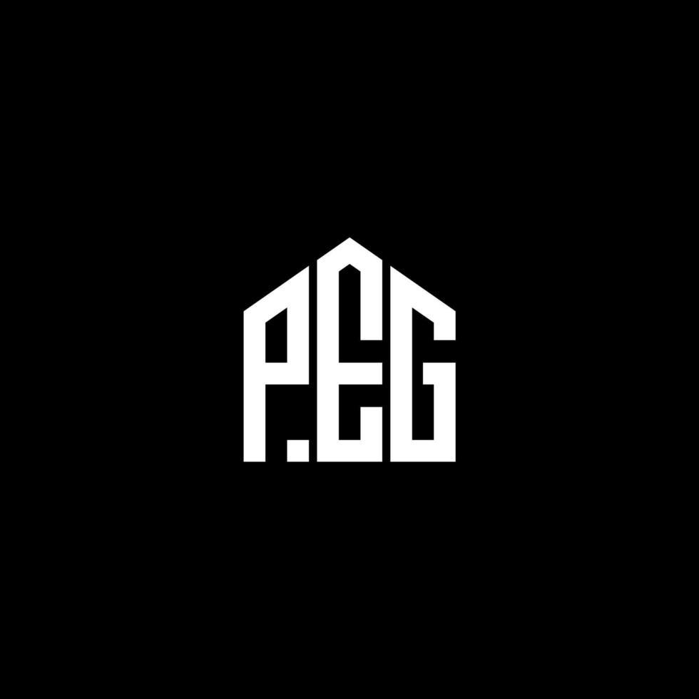 PEG letter logo design on BLACK background. PEG creative initials letter logo concept. PEG letter design. vector