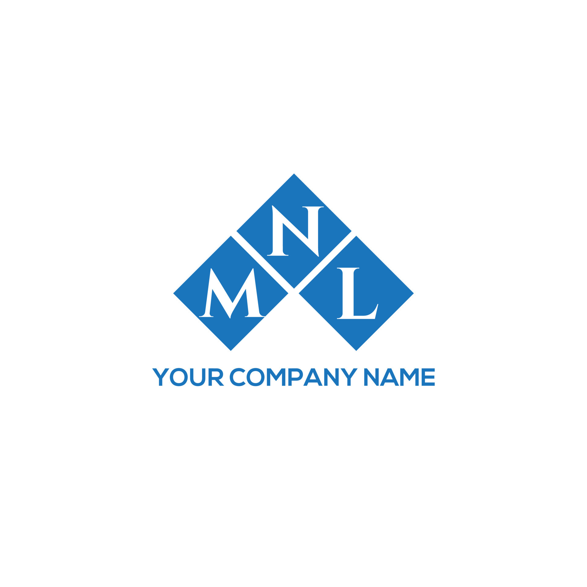 MNL letter logo design on WHITE background. MNL creative initials