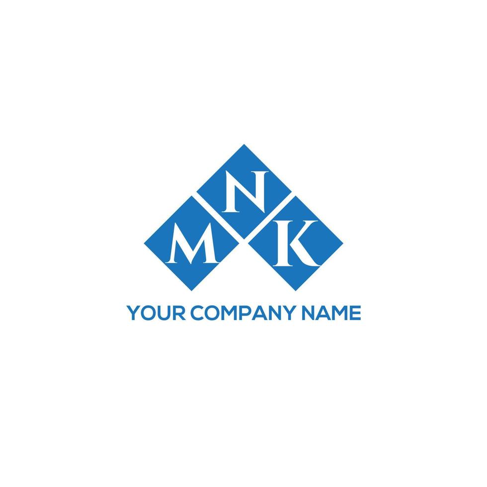 diseño de logotipo de letra mnk sobre fondo blanco. concepto de logotipo de letra de iniciales creativas mnk. diseño de letras mnk. vector