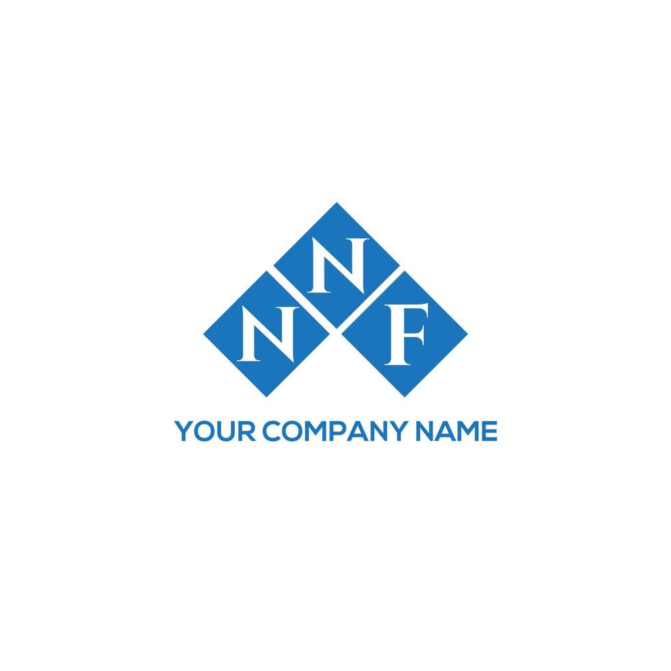 nnf letter design.nnf letter logo design sobre fondo blanco. nnf concepto de logotipo de letra inicial creativa. nnf letter design.nnf letter logo design sobre fondo blanco. norte vector