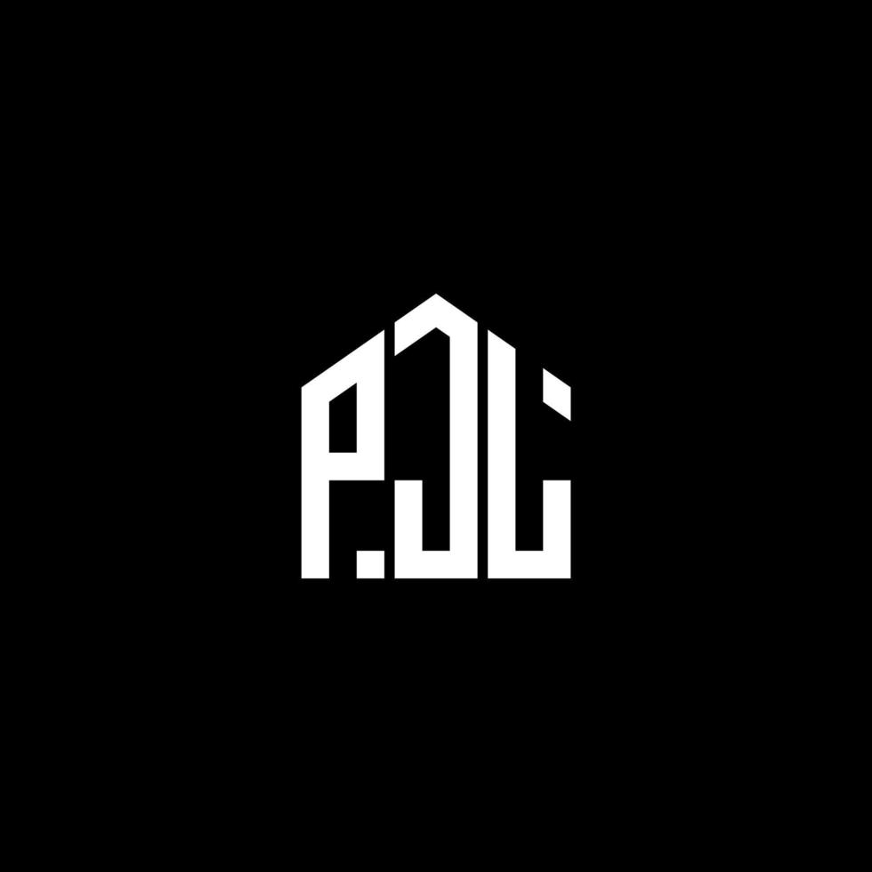 PJL creative initials letter logo concept. PJL letter design.PJL letter logo design on BLACK background. PJL creative initials letter logo concept. PJL letter design. vector