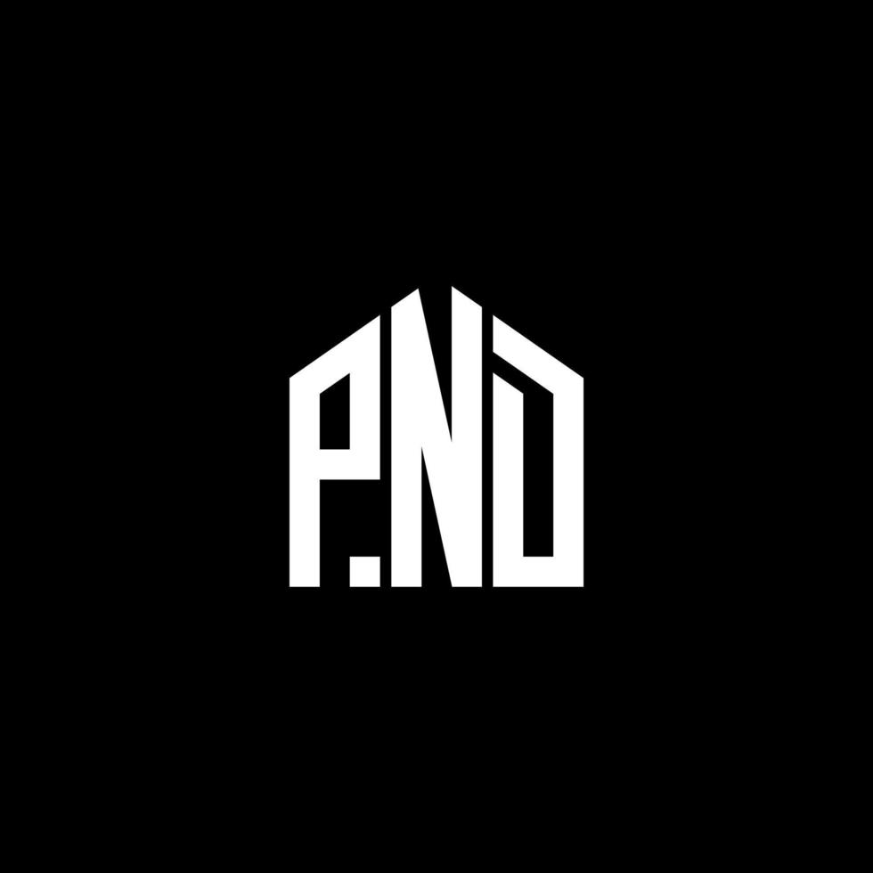 diseño de letra pnd. diseño de logotipo de letra pnd sobre fondo negro. concepto de logotipo de letra de iniciales creativas pnd. diseño de letra pnd. diseño de logotipo de letra pnd sobre fondo negro. pags vector