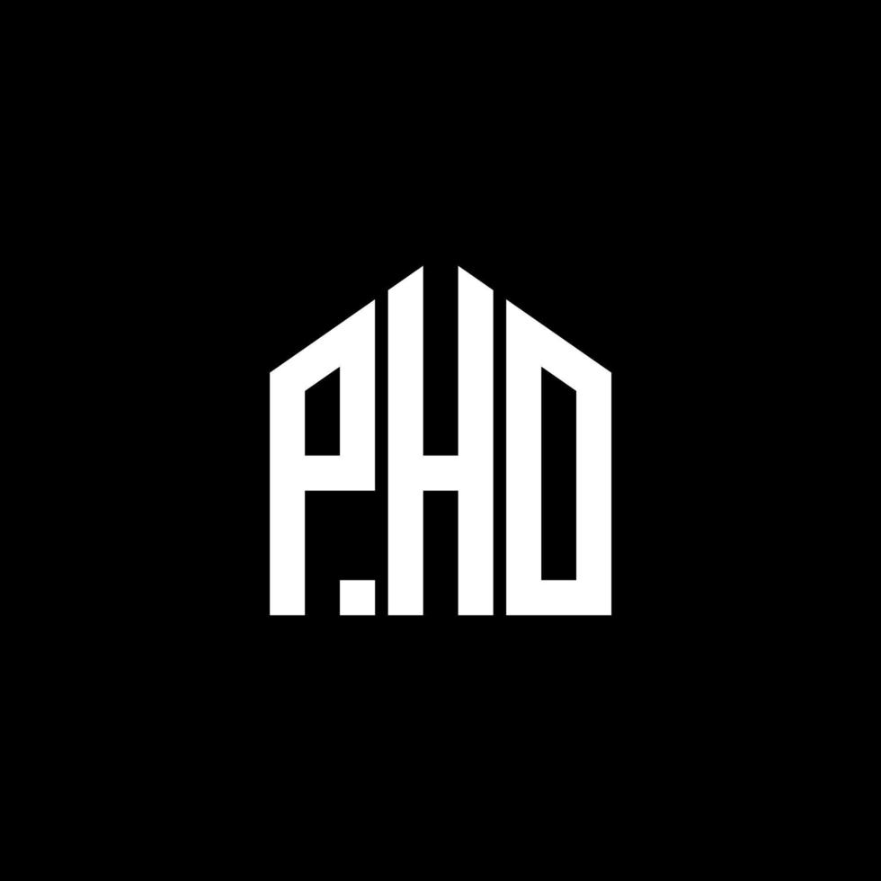 PHO letter design.PHO letter logo design on BLACK background. PHO creative initials letter logo concept. PHO letter design.PHO letter logo design on BLACK background. P vector