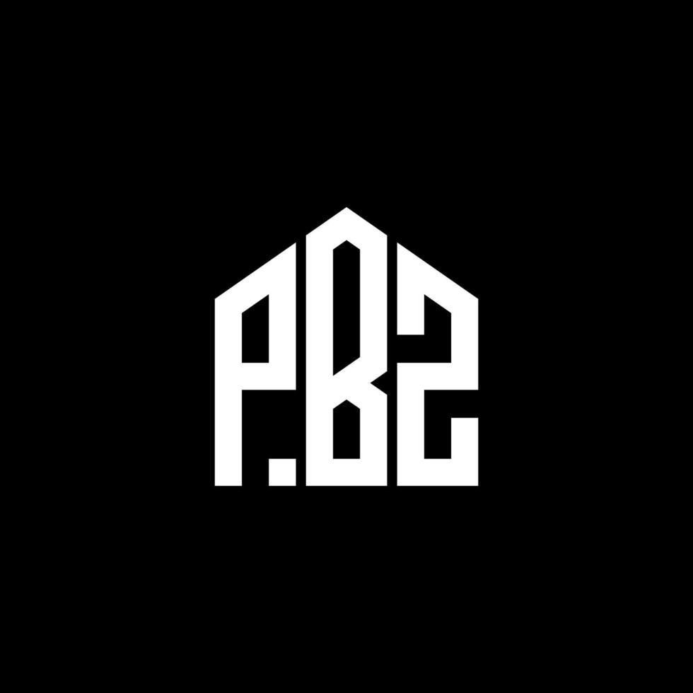 diseño de logotipo de letra pbz sobre fondo negro. concepto de logotipo de letra de iniciales creativas pbz. diseño de letras pbz. vector