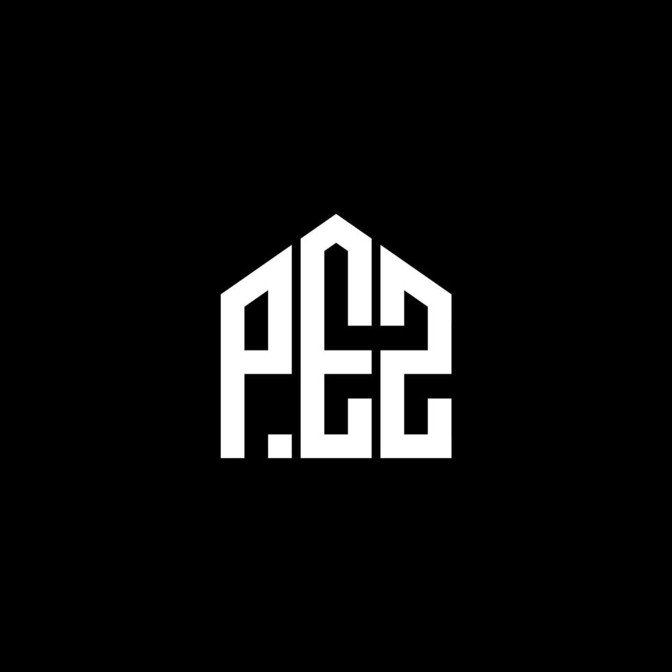 PEZ letter logo design on BLACK background. PEZ creative initials