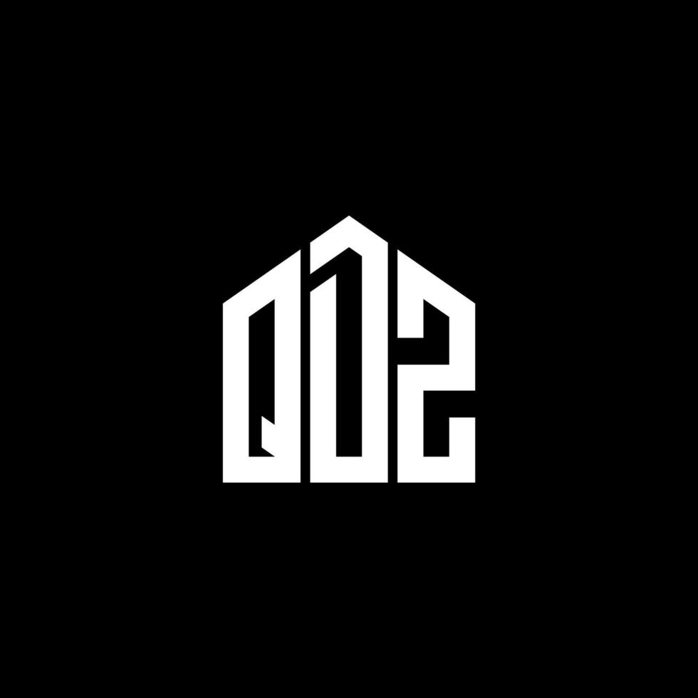 QDZ letter logo design on BLACK background. QDZ creative initials letter logo concept. QDZ letter design. vector