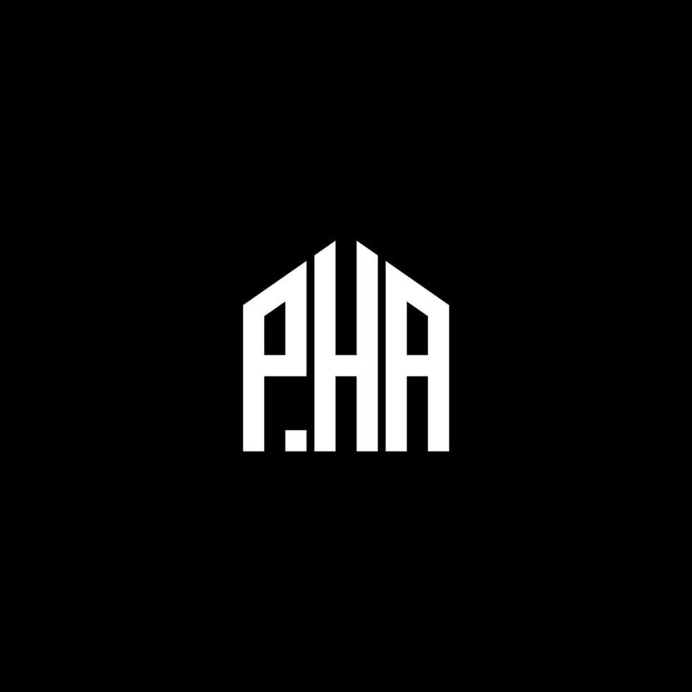 PHA letter design.PHA letter logo design on BLACK background. PHA creative initials letter logo concept. PHA letter design.PHA letter logo design on BLACK background. P vector
