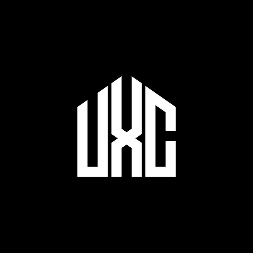 diseño de logotipo de letra uxc sobre fondo negro. Concepto de logotipo de letra de iniciales creativas uxc. diseño de letras uxc. vector