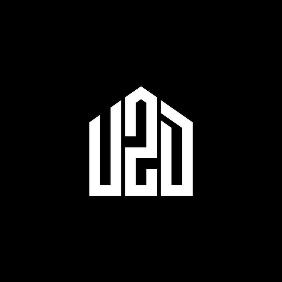 concepto de logotipo de letra de iniciales creativas uzd. diseño de letras uzd. diseño de logotipo de letras uzd sobre fondo negro. concepto de logotipo de letra de iniciales creativas uzd. diseño de letras uzd. vector