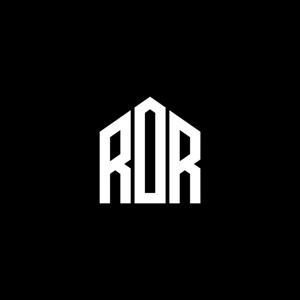 ROR letter design.ROR letter logo design on BLACK background. ROR creative initials letter logo concept. ROR letter design.ROR letter logo design on BLACK background. R vector