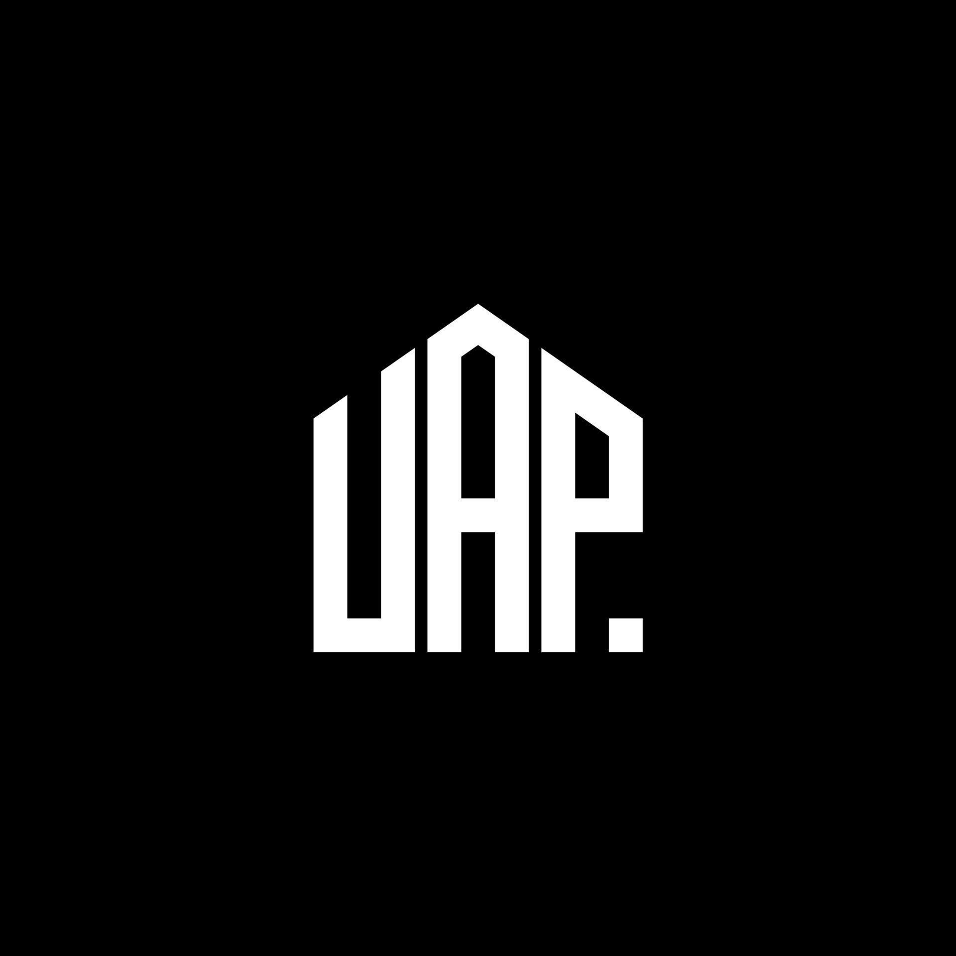 UAP letter logo design on BLACK background. UAP creative initials ...