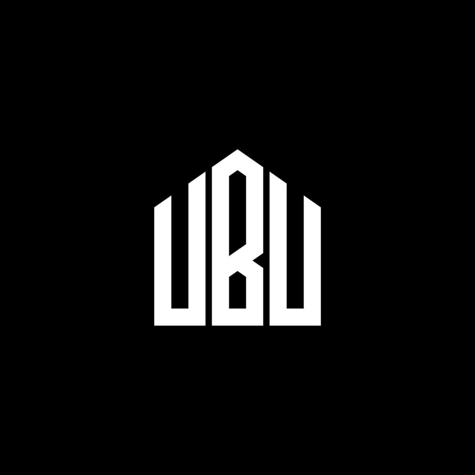 diseño de logotipo de letra ubu sobre fondo negro. concepto de logotipo de letra de iniciales creativas de ubu. diseño de letras ubu. vector