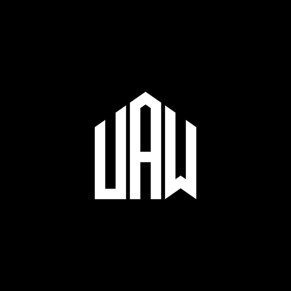 diseño de logotipo de letra uaw sobre fondo negro. concepto de logotipo de letra de iniciales creativas uaw. diseño de letras uaw. vector