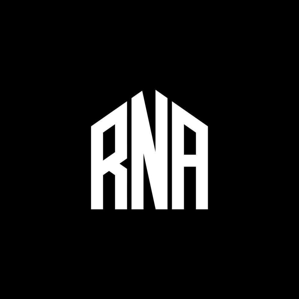 RNA letter design.RNA letter logo design on BLACK background. RNA creative initials letter logo concept. RNA letter design.RNA letter logo design on BLACK background. R vector