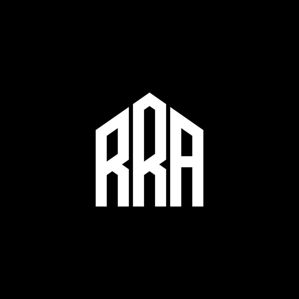 RRA letter logo design on BLACK background. RRA creative initials letter logo concept. RRA letter design. vector