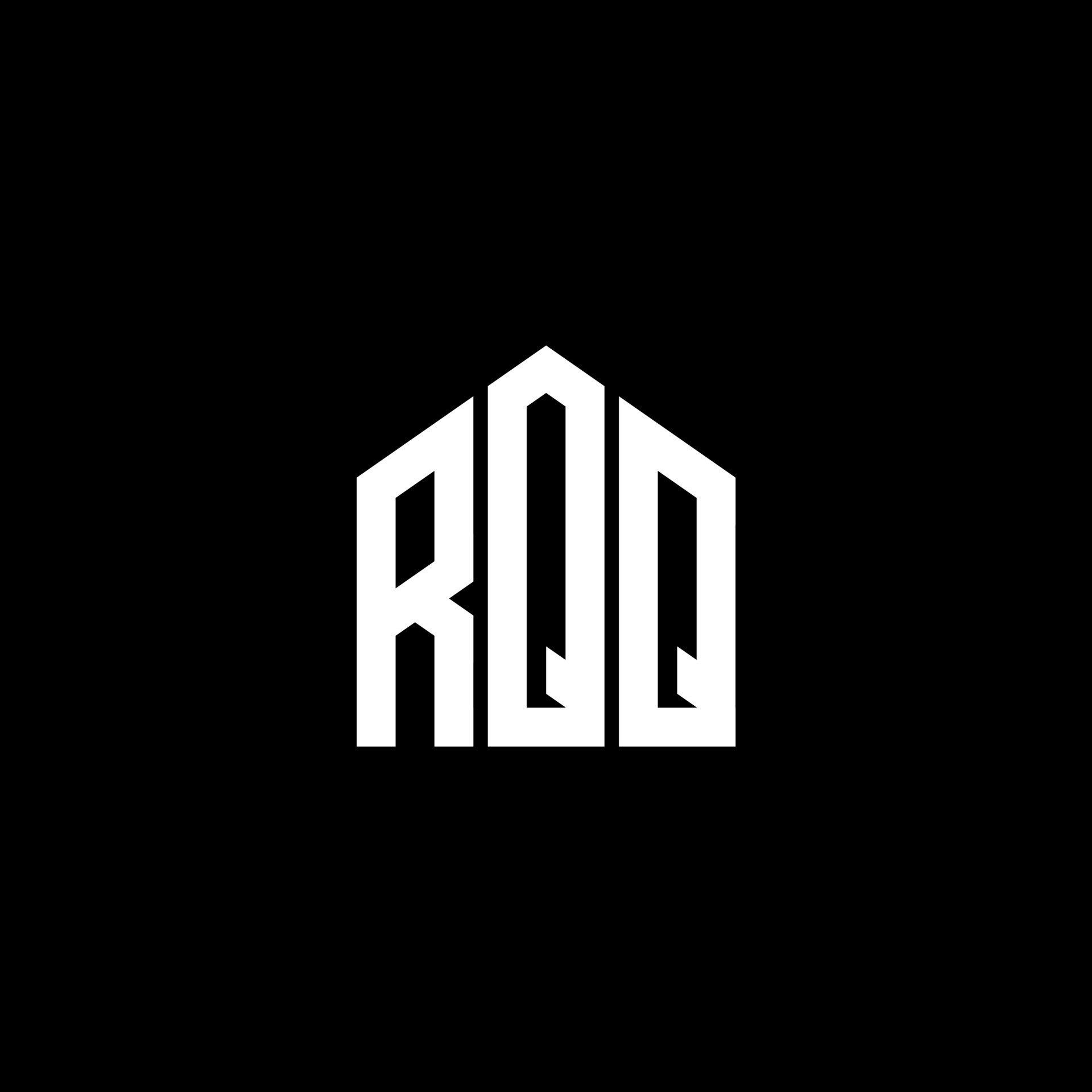 RQQ letter design.RQQ letter logo design on BLACK background. RQQ