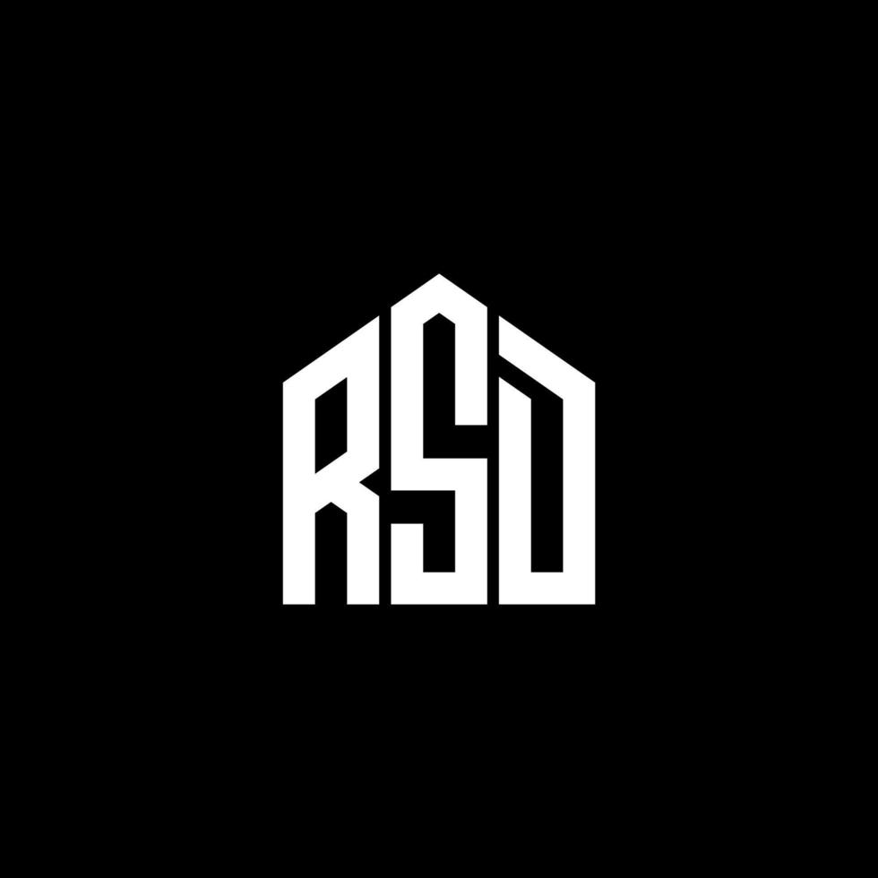 diseño de la letra rsd. diseño del logotipo de la letra rsd sobre fondo negro. concepto de logotipo de letra de iniciales creativas rsd. diseño de la letra rsd. diseño del logotipo de la letra rsd sobre fondo negro. r vector