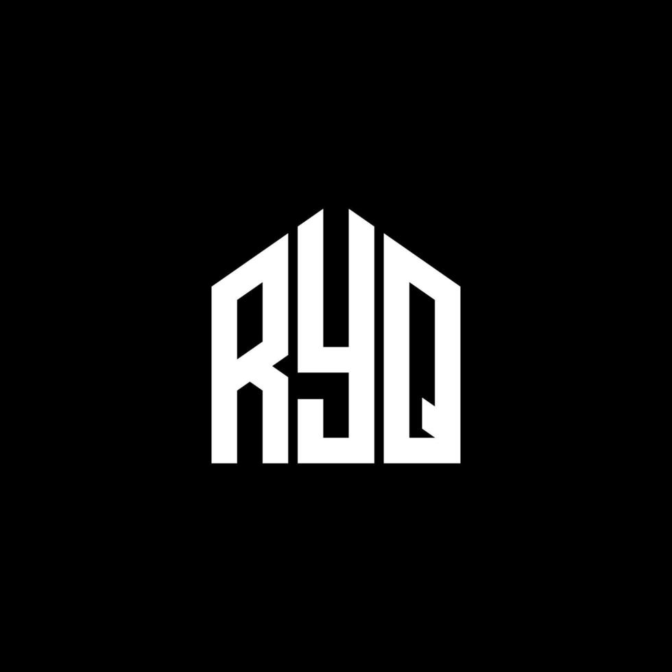 RYQ letter design.RYQ letter logo design on BLACK background. RYQ creative initials letter logo concept. RYQ letter design. vector