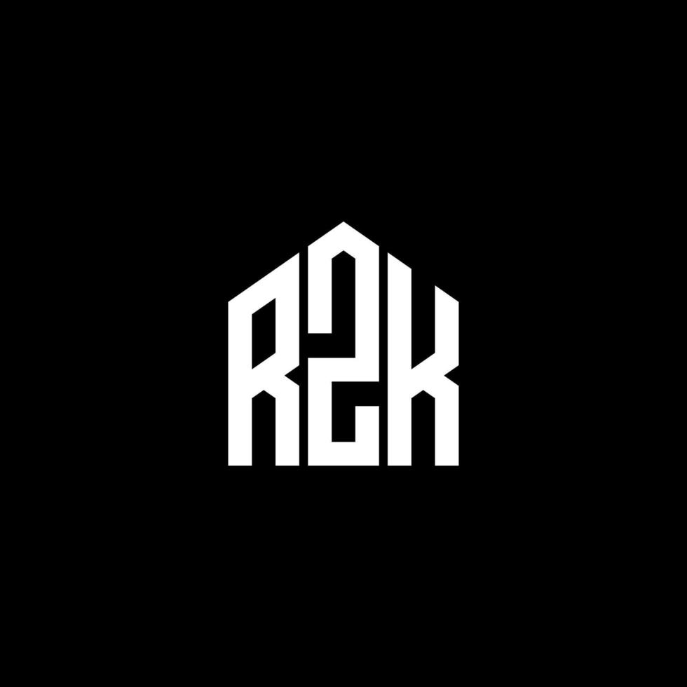 diseño de letras rzk. diseño de logotipo de letras rzk sobre fondo negro. concepto de logotipo de letra de iniciales creativas rzk. diseño de letras rzk. diseño de logotipo de letras rzk sobre fondo negro. r vector