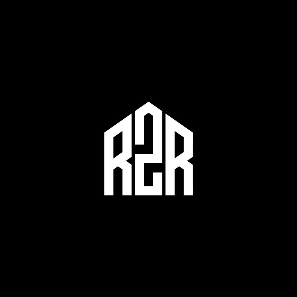 diseño de la letra rzr.diseño del logotipo de la letra rzr sobre fondo negro. concepto de logotipo de letra de iniciales creativas rzr. diseño de la letra rzr.diseño del logotipo de la letra rzr sobre fondo negro. r vector