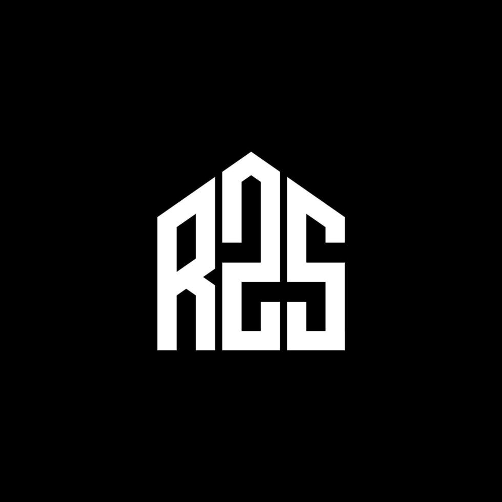 diseño de logotipo de letra rzs sobre fondo negro. concepto de logotipo de letra de iniciales creativas rzs. diseño de letras rzs. vector