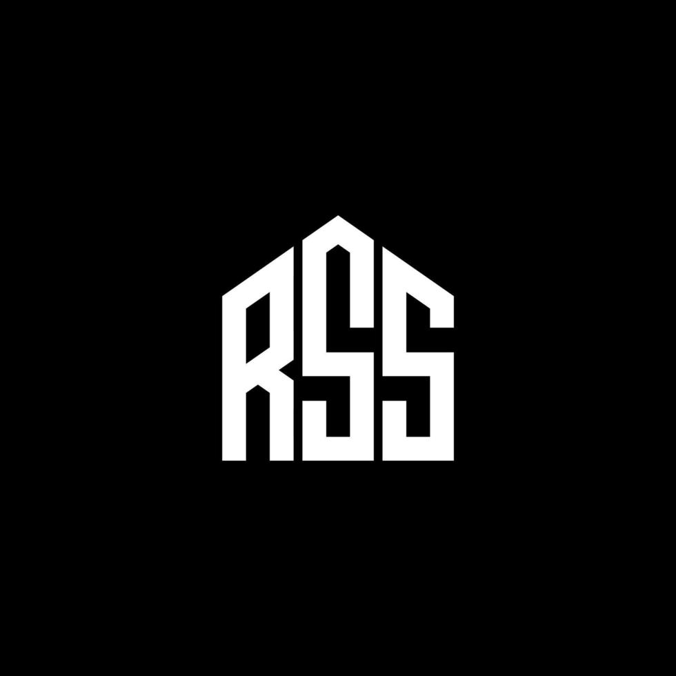 RSS letter design.RSS letter logo design on BLACK background. RSS creative initials letter logo concept. RSS letter design.RSS letter logo design on BLACK background. R vector