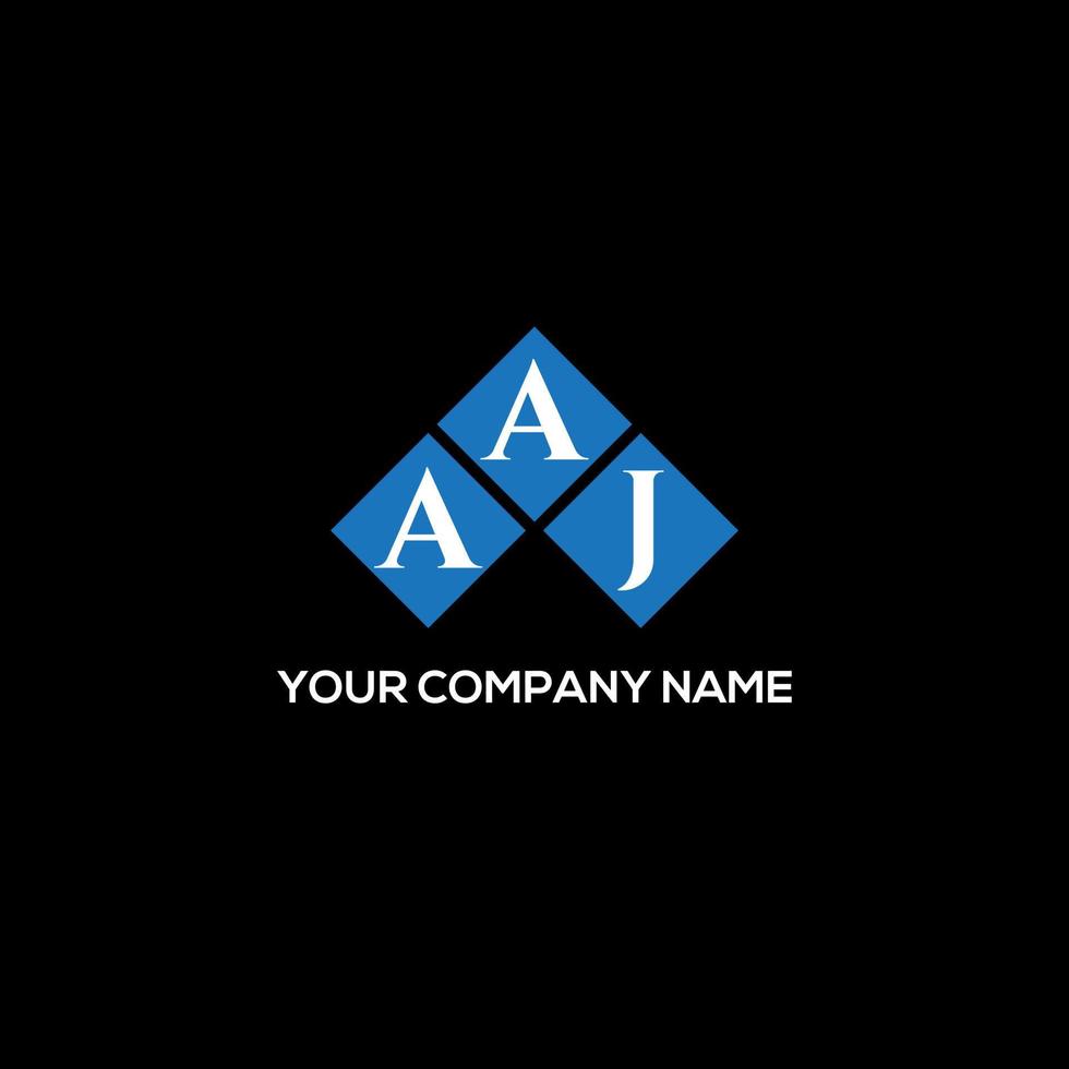 AAJ letter logo design on BLACK background. AAJ creative initials letter logo concept. AAJ letter design. vector