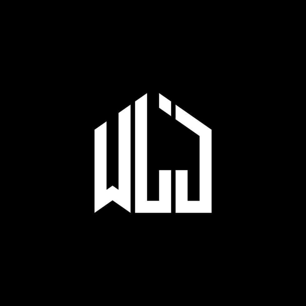 diseño de logotipo de letra wlj sobre fondo negro. concepto de logotipo de letra de iniciales creativas wlj. diseño de letras wlj. vector