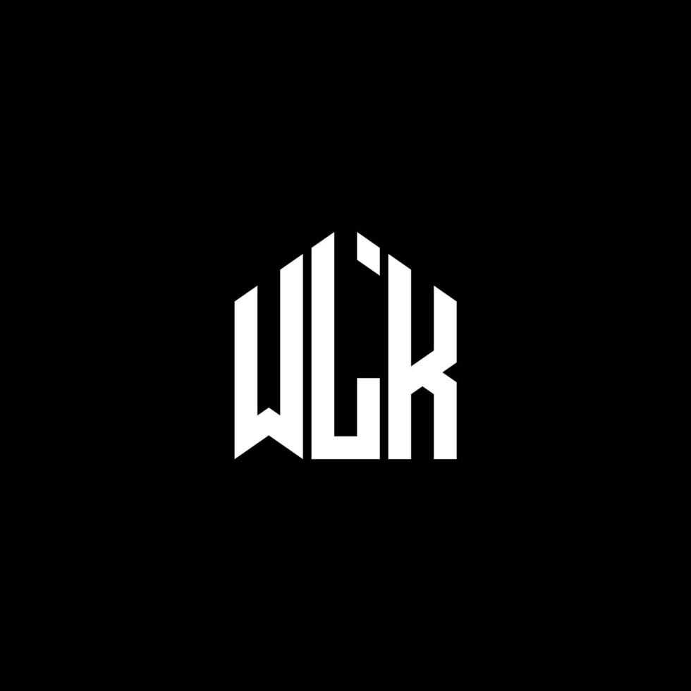 diseño de logotipo de letra wlk sobre fondo negro. concepto creativo del logotipo de la letra de las iniciales de wlk. diseño de letras wlk. vector