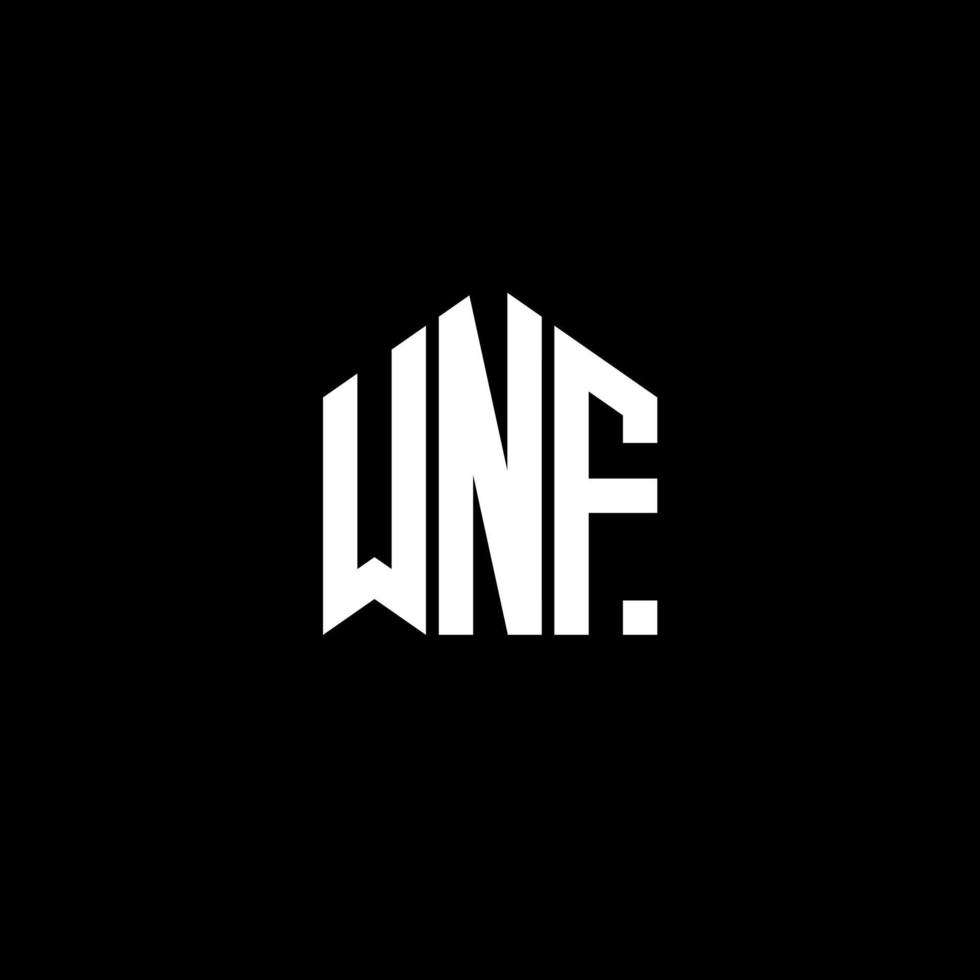 diseño de logotipo de letra wnf sobre fondo negro. concepto de logotipo de letra de iniciales creativas de wnf. diseño de letras wnf. vector