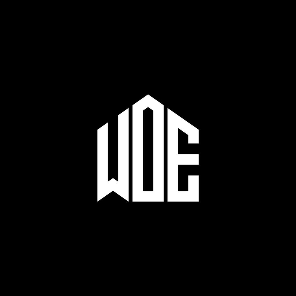 WOE letter logo design on BLACK background. WOE creative initials letter logo concept. WOE letter design. vector