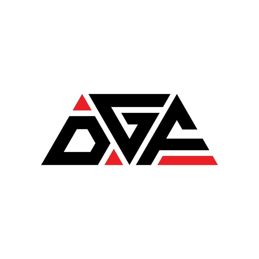 Diseño de logotipo de letra triangular dgf con forma de triángulo. monograma de diseño de logotipo de triángulo dgf. plantilla de logotipo de vector de triángulo dgf con color rojo. logotipo triangular dgf logotipo simple, elegante y lujoso. dfg