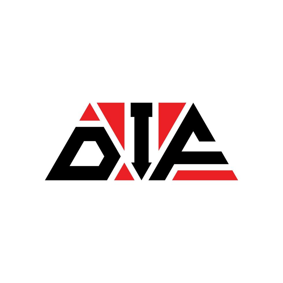 DIF triangle letter logo design with triangle shape. DIF triangle logo design monogram. DIF triangle vector logo template with red color. DIF triangular logo Simple, Elegant, and Luxurious Logo. DIF