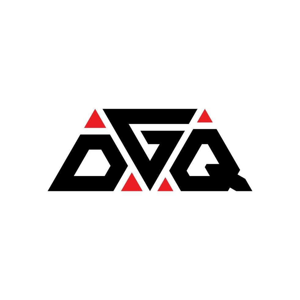 Diseño de logotipo de letra triangular dgq con forma de triángulo. monograma de diseño de logotipo de triángulo dgq. plantilla de logotipo de vector de triángulo dgq con color rojo. logotipo triangular dgq logotipo simple, elegante y lujoso. dgq
