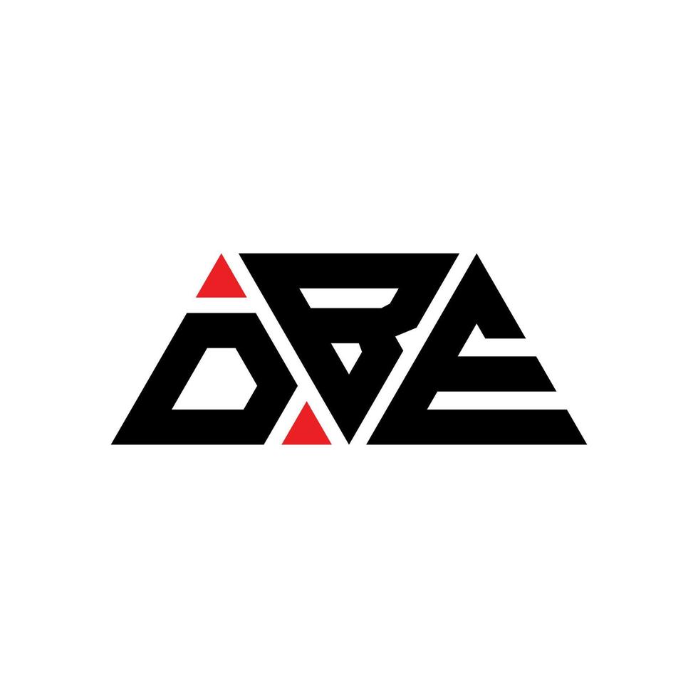 diseño de logotipo de letra de triángulo dbe con forma de triángulo. monograma de diseño del logotipo del triángulo dbe. plantilla de logotipo de vector de triángulo dbe con color rojo. logotipo triangular dbe logotipo simple, elegante y lujoso. dbe