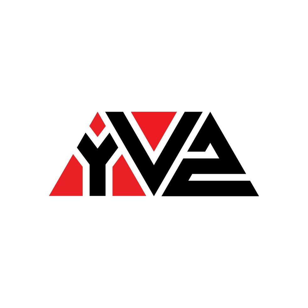 diseño de logotipo de letra triangular yvz con forma de triángulo. monograma de diseño del logotipo del triángulo yvz. plantilla de logotipo de vector de triángulo yvz con color rojo. logotipo triangular yvz logotipo simple, elegante y lujoso. yvz