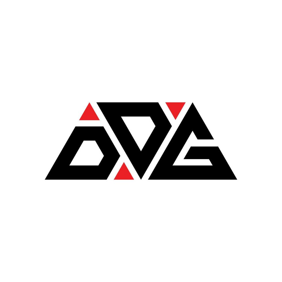 diseño de logotipo de letra de triángulo ddg con forma de triángulo. monograma de diseño de logotipo de triángulo ddg. plantilla de logotipo de vector de triángulo ddg con color rojo. logotipo triangular ddg logotipo simple, elegante y lujoso. ddg